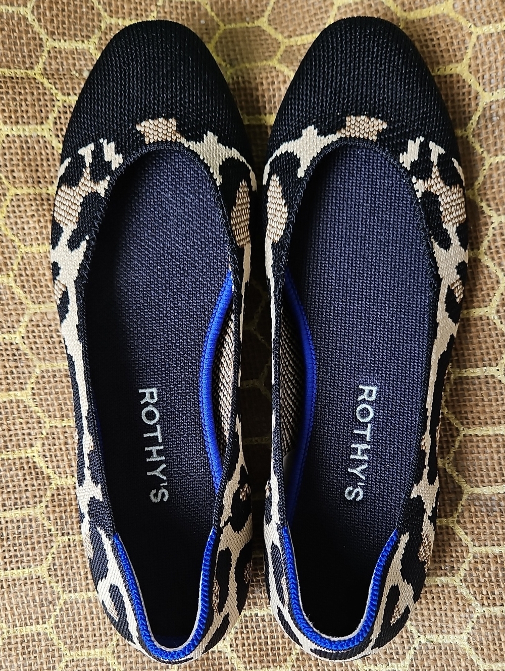 Rothy's Animal Leopard Print Round Toe Size 7 Flats